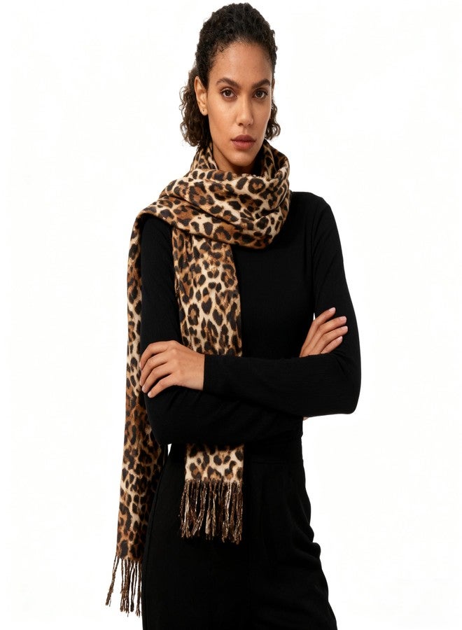 CaySep Womens Leopard Print Shawl Scarf Soft Long Double-sided Style Tassels Warm Shawl Scarves Wraps for autumn - Image 5